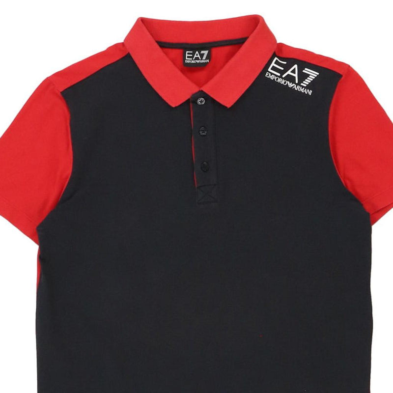 Vintage black Ea7 Polo Shirt - mens medium