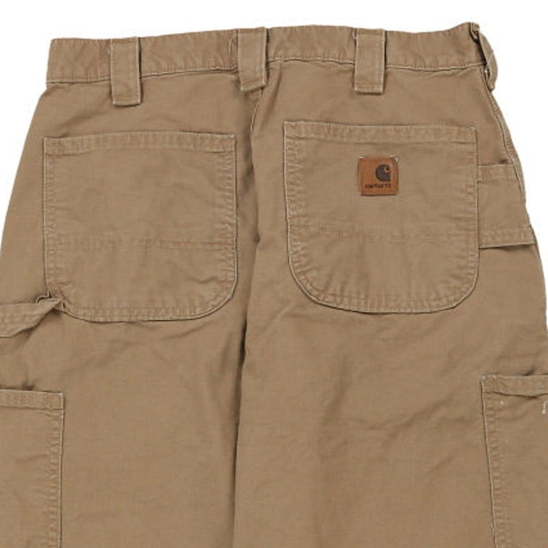 Paint Splattered Carhartt Carpenter Trousers - 31W 30L Brown Cotton