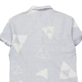 Armani Jeans Short Sleeve Shirt - 2XL Blue Linen Blend