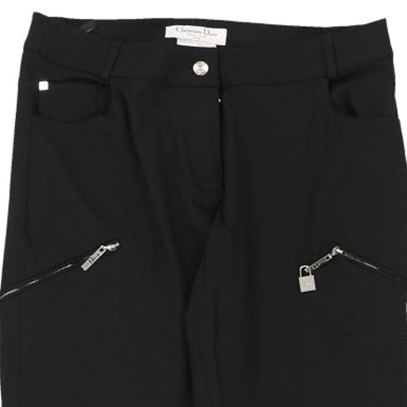Christian Dior Trousers - 31W UK 12 Black Viscose Blend