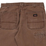 Dickies Carpenter Trousers - 38W 30L Brown Cotton