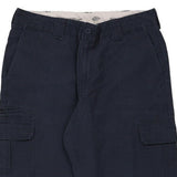 Dickies Cargo Trousers - 36W 31L Navy Cotton Blend
