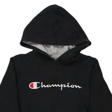 Age 12-14 Champion Hoodie - Medium Black Cotton Blend