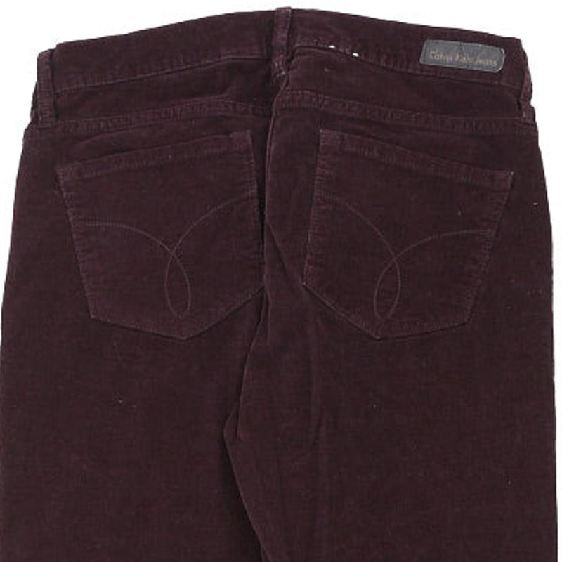 Calvin Klein Jeans Cord Trousers - 34W UK 12 Purple Cotton