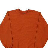 Blank Fruit Of The Loom Sweatshirt - Large Orange Cotton Blend
