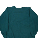 Blank Unbranded Sweatshirt - 2XL Teal Cotton Blend