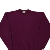 Made in USA Blank Ultra Fleece Sweatshirt - Large Purple Cotton Blend