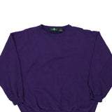Blank Hunt Club Sweatshirt - Large Purple Cotton Blend