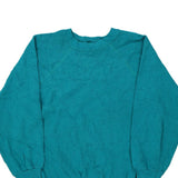Blank Unbranded Sweatshirt - Large Blue Cotton Blend
