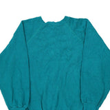 Blank Unbranded Sweatshirt - Large Blue Cotton Blend