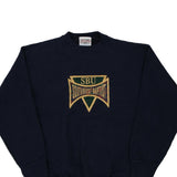 Made in USA Southwest Baptist Sports Pages Embroidered Sweatshirt - Large Navy Cotton Blend