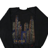 Chicago Michou Inc Graphic Sweatshirt - Medium Black Cotton Blend
