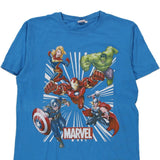 Marvel Graphic T-Shirt - Medium Blue Cotton