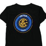 Age 9-11 Inter Milan Alato Football T-Shirt - Medium Black Cotton