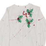 Age 10 Alexis Lea Christmas Long Sleeve T-Shirt - Medium White Cotton