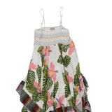 Age 14 Kids Star Floral Dress - XL White Cotton