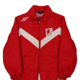 Age 12 Umbro Puffer - Medium Red Polyester