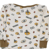 24 Months Green Bay Packers Nfl Long Sleeve T-Shirt - 2XS White Cotton