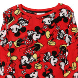 Age 13-14 Disney Graphic Fleece - Large Red Polyester