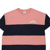 Champion Striped T-Shirt - XL Pink Cotton