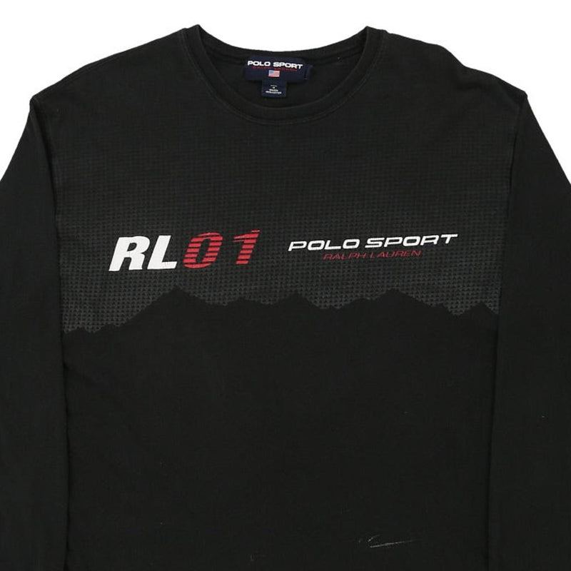 Vintage black Polo Sport Long Sleeve T-Shirt - mens large