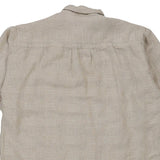 Guess Short Sleeve Shirt - Large Beige Ramie