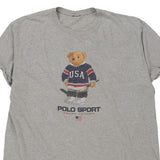 Vintage grey Polo Bear Polo Sport T-Shirt - mens x-large