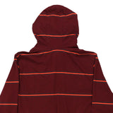 Oakley Striped Hoodie - Medium Burgundy Cotton