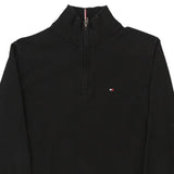 Vintage black Tommy Hilfiger 1/4 Zip - mens medium