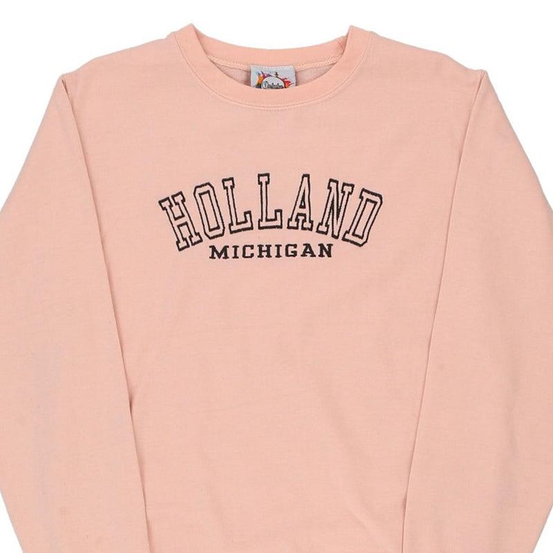 Holland, Michigan Destinations  Sweatshirt - Small Pink Cotton Blend