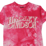Honesdale, Pennsylvania Harley Davidson Tie-Dye T-Shirt - Small Pink Cotton