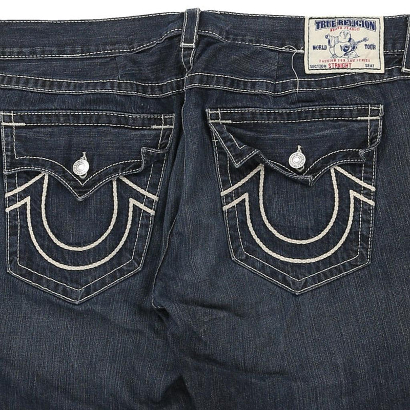 True Religion Denim Shorts - 42W 13L Dark Wash Cotton