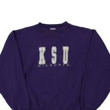 KSU Wildcats Red Oak College Sweatshirt - Medium Purple Cotton Blend