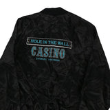 Made in USA Hole in The Wall Casino West Ark Varsity Jacket - XL Black Nylon Blend