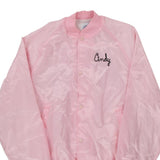 Made in USA Pink Ladies Cruisin Usa Varsity Jacket - Medium Pink Nylon Blend
