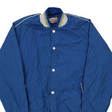 Sears Varsity Jacket - Small Blue Nylon Blend