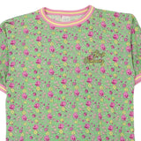 1980s Best Company Floral T-Shirt - Small Green Cotton