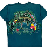 Rainforest H.L. Miller Single Stitch T-Shirt - Large Blue Cotton