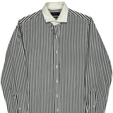 Polo By Ralph Lauren Striped Shirt - Small Black & White Cotton