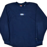 Nike Long Sleeve T-Shirt - 2XL Navy Cotton