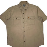 Carhartt Short Sleeve Shirt - 2XL Beige Cotton