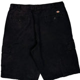 Dickies Cargo Shorts - 38W 10L Black Cotton