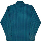 Wrangler Checked Shirt - Medium Blue Cotton Blend