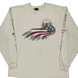 Hansen Harley Davidson Manitowoc Wisconsin Harley Davidson Graphic Long Sleeve T-Shirt - 2XL Cream Cotton