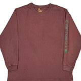 Carhartt Long Sleeve T-Shirt - 2XL Burgundy Cotton