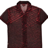Anchor Blue Sheer Shirt - Large Red Polyester