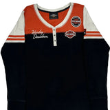 Motorcycles Harley Davidson Graphic Long Sleeve T-Shirt - Large White Cotton