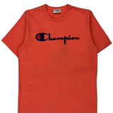 Spellout Champion T-Shirt - Large Red Cotton