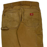 Dickies Carpenter Trousers - 34W 31L Brown Cotton