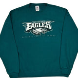 Philadelphia Eagles Nfl Sweatshirt - XL Green Cotton